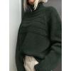 imagePRETTYGARDEN Womens Turtleneck Sweaters 2025 Fall Chunky Knit Pullover Long Sleeve Jumper Tops Trendy Winter ClothesDark Green