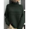 imagePRETTYGARDEN Womens Turtleneck Sweaters 2025 Fall Chunky Knit Pullover Long Sleeve Jumper Tops Trendy Winter ClothesDark Green