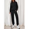 imagePRETTYGARDEN Womens Two Piece Outfits Sweatsuits Lounge Sets Hoodies Sweatshirt Joggers Sweatpants 2025 Fall Fashion ClothesBlack