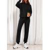 imagePRETTYGARDEN Womens Two Piece Outfits Sweatsuits Lounge Sets Hoodies Sweatshirt Joggers Sweatpants 2025 Fall Fashion ClothesBlack