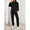 imagePRETTYGARDEN Womens Two Piece Outfits Sweatsuits Lounge Sets Hoodies Sweatshirt Joggers Sweatpants 2025 Fall Fashion ClothesBlack
