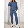 imagePRETTYGARDEN Womens Two Piece Outfits Sweatsuits Lounge Sets Hoodies Sweatshirt Joggers Sweatpants 2025 Fall Fashion ClothesBlue