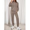 imagePRETTYGARDEN Womens Two Piece Outfits Sweatsuits Lounge Sets Hoodies Sweatshirt Joggers Sweatpants 2025 Fall Fashion ClothesBrown