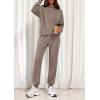 imagePRETTYGARDEN Womens Two Piece Outfits Sweatsuits Lounge Sets Hoodies Sweatshirt Joggers Sweatpants 2025 Fall Fashion ClothesBrown