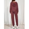 imagePRETTYGARDEN Womens Two Piece Outfits Sweatsuits Lounge Sets Hoodies Sweatshirt Joggers Sweatpants 2025 Fall Fashion ClothesBurgundy