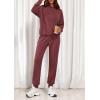 imagePRETTYGARDEN Womens Two Piece Outfits Sweatsuits Lounge Sets Hoodies Sweatshirt Joggers Sweatpants 2025 Fall Fashion ClothesBurgundy