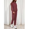 imagePRETTYGARDEN Womens Two Piece Outfits Sweatsuits Lounge Sets Hoodies Sweatshirt Joggers Sweatpants 2025 Fall Fashion ClothesBurgundy
