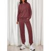 imagePRETTYGARDEN Womens Two Piece Outfits Sweatsuits Lounge Sets Hoodies Sweatshirt Joggers Sweatpants 2025 Fall Fashion ClothesBurgundy