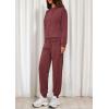 imagePRETTYGARDEN Womens Two Piece Outfits Sweatsuits Lounge Sets Hoodies Sweatshirt Joggers Sweatpants 2025 Fall Fashion ClothesBurgundy