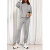imagePRETTYGARDEN Womens Two Piece Outfits Sweatsuits Lounge Sets Hoodies Sweatshirt Joggers Sweatpants 2025 Fall Fashion ClothesGrey