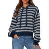Striped Navy Grey