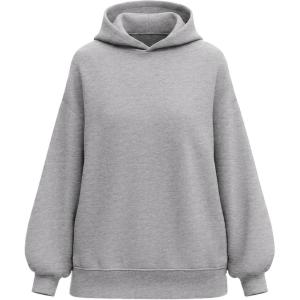 imagePRETTYGARDEN Hoodies for Women Oversized Pullover Sweatshirts 2025 Ruched Long Sleeve Casual Tops Fall Fashion Y2K ClothesGrey