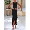 imagePRETTYGARDEN Wedding Guest Dresses for Women 2025 Summer Formal Gala Maxi Dress Ruffle Mermaid Cocktail Long DressesBlack