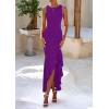 imagePRETTYGARDEN Wedding Guest Dresses for Women 2025 Summer Formal Gala Maxi Dress Ruffle Mermaid Cocktail Long DressesPurple