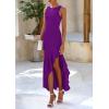 imagePRETTYGARDEN Wedding Guest Dresses for Women 2025 Summer Formal Gala Maxi Dress Ruffle Mermaid Cocktail Long DressesPurple