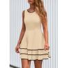imagePRETTYGARDEN Womens 2025 Summer Sundresses Casual Elegant Sleeveless Flowy Tiered Ruffle A Line Mini Graduation Party DressApricot
