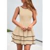 imagePRETTYGARDEN Womens 2025 Summer Sundresses Casual Elegant Sleeveless Flowy Tiered Ruffle A Line Mini Graduation Party DressApricot