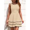 imagePRETTYGARDEN Womens 2025 Summer Sundresses Casual Elegant Sleeveless Flowy Tiered Ruffle A Line Mini Graduation Party DressApricot