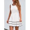 imagePRETTYGARDEN Womens 2025 Summer Sundresses Casual Elegant Sleeveless Flowy Tiered Ruffle A Line Mini Graduation Party DressWhite