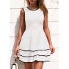 imagePRETTYGARDEN Womens 2025 Summer Sundresses Casual Elegant Sleeveless Flowy Tiered Ruffle A Line Mini Graduation Party DressWhite