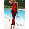 imagePRETTYGARDEN Womens Floral Maxi Dress Summer 2025 Sexy Spaghetti Strap Slip Bodycon Mesh Beach Vacation DressesBlack