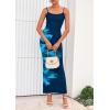 imagePRETTYGARDEN Womens Floral Maxi Dress Summer 2025 Sexy Spaghetti Strap Slip Bodycon Mesh Beach Vacation DressesFloral Dark Blue