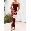 imagePRETTYGARDEN Womens Floral Maxi Dress Summer 2025 Sexy Spaghetti Strap Slip Bodycon Mesh Beach Vacation DressesFloral Wine Red