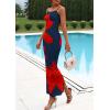 imagePRETTYGARDEN Womens Floral Maxi Dress Summer 2025 Sexy Spaghetti Strap Slip Bodycon Mesh Beach Vacation DressesNavy