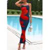 imagePRETTYGARDEN Womens Floral Maxi Dress Summer 2025 Sexy Spaghetti Strap Slip Bodycon Mesh Beach Vacation DressesNavy