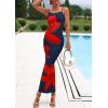 imagePRETTYGARDEN Womens Floral Maxi Dress Summer 2025 Sexy Spaghetti Strap Slip Bodycon Mesh Beach Vacation DressesNavy
