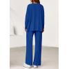 imagePRETTYGARDEN 2 Piece Lounge Sets for Women Fall Outfits 2025 Casual Loose Long Sleeve Tops Wide Leg Pants Matching Pajama SetRoyal Blue