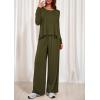 imagePRETTYGARDEN Womens 2 Piece Lounge Fall Sets 2025 Casual Long Sleeve Pajamas Comfy Pants Matching Travel Outfits ClothesArmy Green