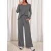 imagePRETTYGARDEN Womens 2 Piece Lounge Fall Sets 2025 Casual Long Sleeve Pajamas Comfy Pants Matching Travel Outfits ClothesDark Grey