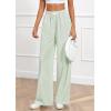 imagePRETTYGARDEN Womens Striped Pajama Pants 2025 Fall Fashion Clothing Lounge Sleep Pj Bottoms Comfy Casual Wide Leg TrousersLight Green