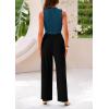imagePRETTYGARDEN 2 Piece Sets for Women 2025 Summer Sleeveless Tank Ribbed Travel Beach Vacation Spring Lounge Wear OutfitsLake Blue Black