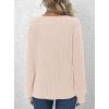 imagePRETTYGARDEN Womens Long Sleeve Henley Shirts 2025 Fall Casual Ribbed Tunic Tops Lightweight Sweaters Fashion ClothingBeige