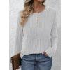 imagePRETTYGARDEN Womens Long Sleeve Henley Shirts 2025 Fall Casual Ribbed Tunic Tops Lightweight Sweaters Fashion ClothingGrey