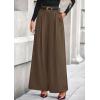 imagePRETTYGARDEN Womens Fall Wide Leg Trousers 2025 High Elastic Waist Loose Pleated Long Flowy Palazzo Work Pants with PocketsLight Brown