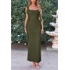 imagePRETTYGARDEN Womens 2025 Summer Wedding Guest Dress Sleeveless Ruffle Formal Cocktail Party Maxi Bodycon DressesArmy Green