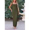imagePRETTYGARDEN Womens 2025 Summer Wedding Guest Dress Sleeveless Ruffle Formal Cocktail Party Maxi Bodycon DressesArmy Green