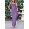 imagePRETTYGARDEN Womens 2025 Summer Wedding Guest Dress Sleeveless Ruffle Formal Cocktail Party Maxi Bodycon DressesDusty Violet
