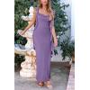 imagePRETTYGARDEN Womens 2025 Summer Wedding Guest Dress Sleeveless Ruffle Formal Cocktail Party Maxi Bodycon DressesDusty Violet