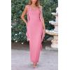 imagePRETTYGARDEN Womens 2025 Summer Wedding Guest Dress Sleeveless Ruffle Formal Cocktail Party Maxi Bodycon DressesPink