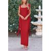 imagePRETTYGARDEN Womens 2025 Summer Wedding Guest Dress Sleeveless Ruffle Formal Cocktail Party Maxi Bodycon DressesRed