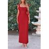 imagePRETTYGARDEN Womens 2025 Summer Wedding Guest Dress Sleeveless Ruffle Formal Cocktail Party Maxi Bodycon DressesRed