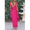 imagePRETTYGARDEN Womens 2025 Summer Wedding Guest Dress Sleeveless Ruffle Formal Cocktail Party Maxi Bodycon DressesRose Red