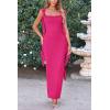 imagePRETTYGARDEN Womens 2025 Summer Wedding Guest Dress Sleeveless Ruffle Formal Cocktail Party Maxi Bodycon DressesRose Red