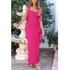 imagePRETTYGARDEN Womens 2025 Summer Wedding Guest Dress Sleeveless Ruffle Formal Cocktail Party Maxi Bodycon DressesRose Red