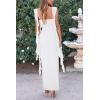 imagePRETTYGARDEN Womens 2025 Summer Wedding Guest Dress Sleeveless Ruffle Formal Cocktail Party Maxi Bodycon DressesWhite