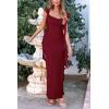 imagePRETTYGARDEN Womens 2025 Summer Wedding Guest Dress Sleeveless Ruffle Formal Cocktail Party Maxi Bodycon DressesWine Red